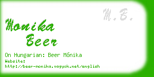 monika beer business card