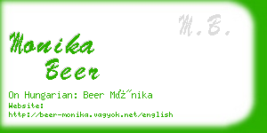 monika beer business card